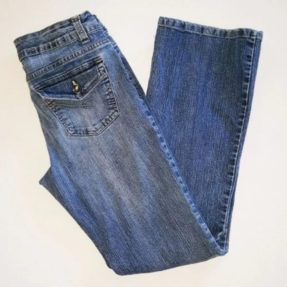 NINE WEST | Arianna Mid Rise Boot Cut Jean Size 8 - Picture 1 of 7
